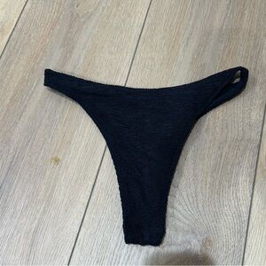 Monday Swimwear Black Crinkle Tamarama Bottom Small